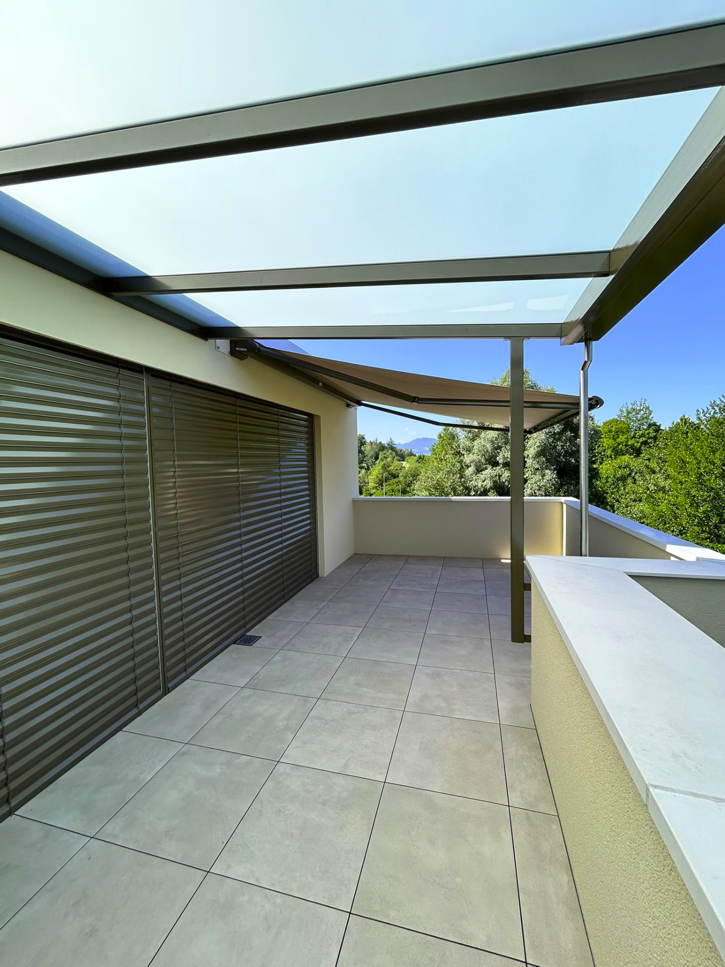 Terrassenüberdachung aus Glas
